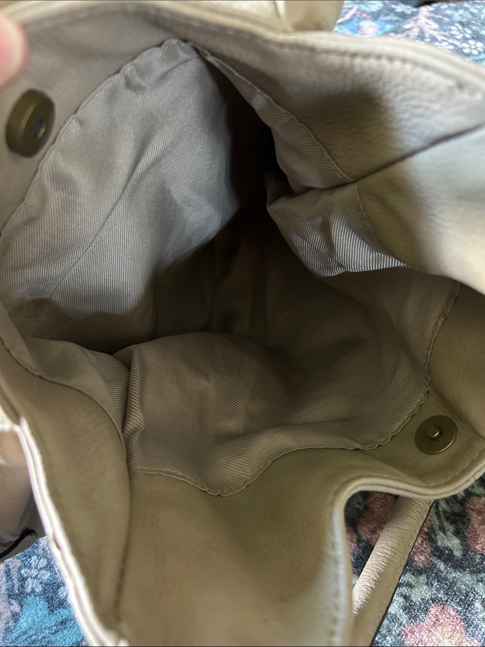 Y2K Merona Taupe Shoulder Hobo Bag with Buckle Accents - Picture 6 of 7